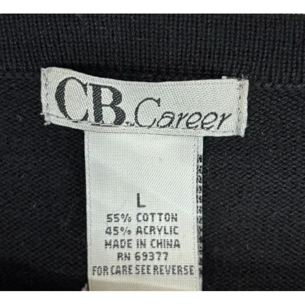 CB Career Ugly Christmas Sweater Cardigan Flamingo Womens L Career Holiday Party